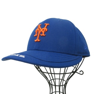 ニューエラー(NEW ERA)のニューエラ NEW ERA ×Kith ロゴ刺繡 キャップ 帽子 青 58.7㎝(その他)