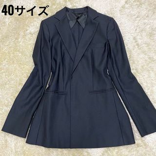 身幅44美品！MaxMara　テーラードジャケット　最高級白タグ　サイズ40　ブラック