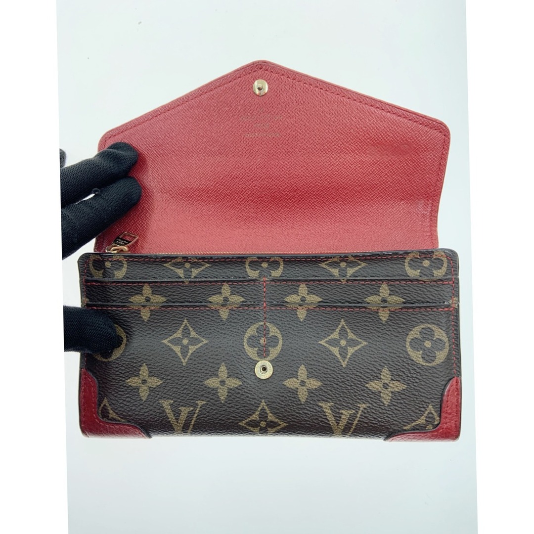 〇〇LOUIS VUITTON ルイヴィトン モノグラム ポルトフォイユ サラ レティーロ 二つ折り長財布 M61184 レッド 2