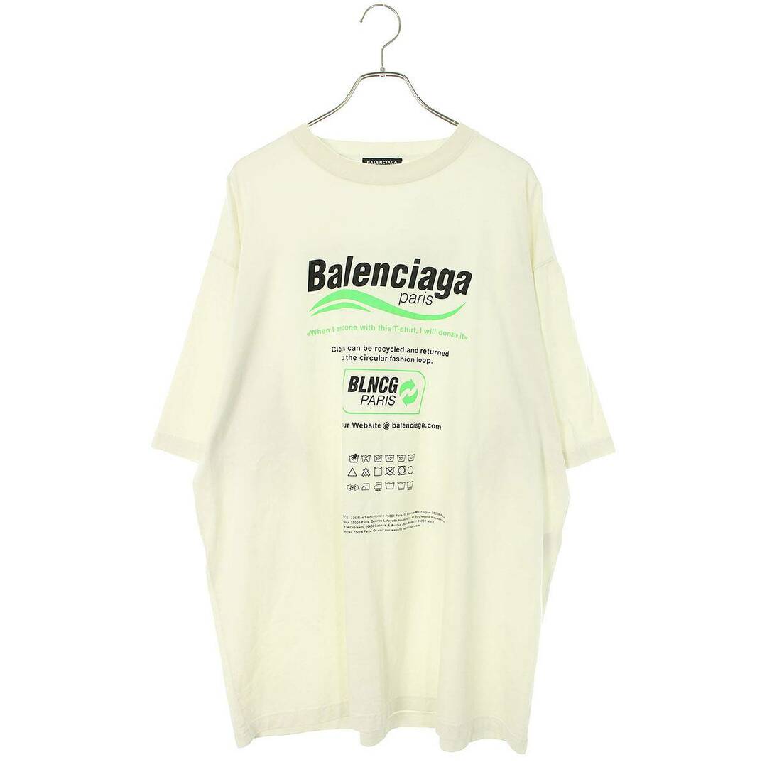 Tシャツ/カットソー(半袖/袖なし)バレンシアガ  651795 TKVF8 ドライクリーニングロゴプリントTシャツ メンズ M