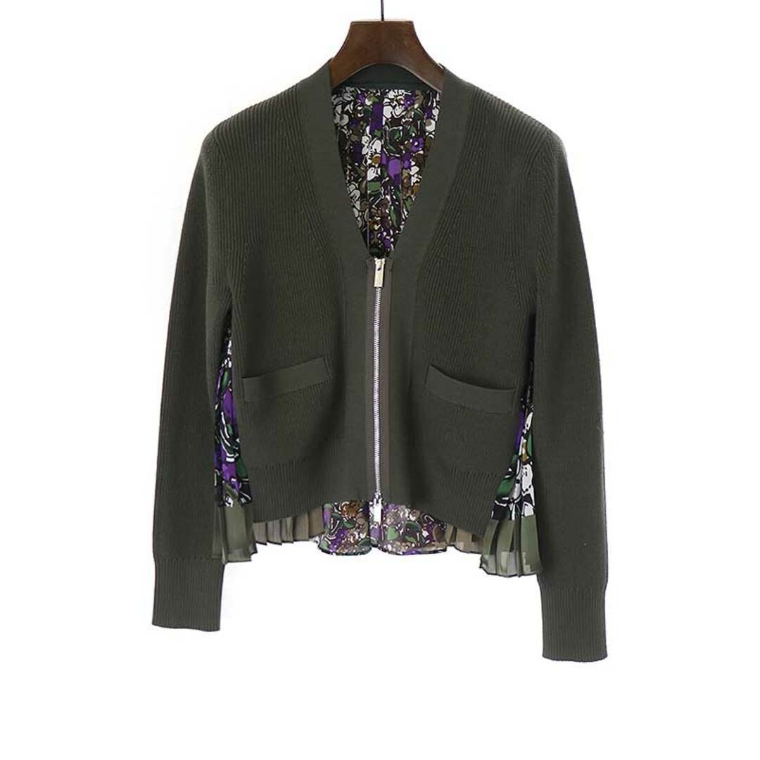 sacai(サカイ)のsacai サカイ 23SS Floral Print Knit Cardigan フローラルプリントニットカーディガン ミックス 1 レディースのトップス(カーディガン)の商品写真