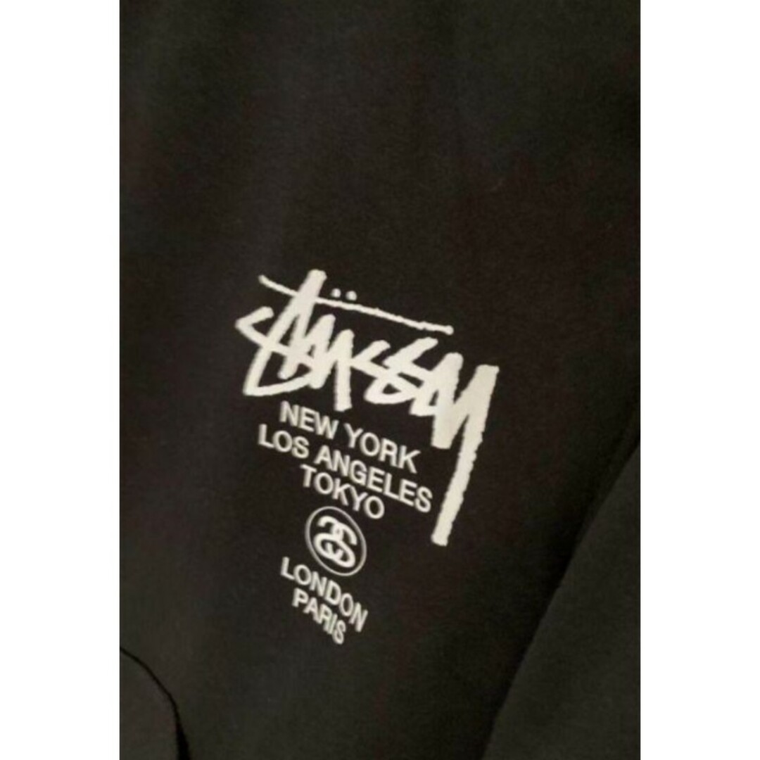 STUSSY ステューシー ワールドツアー フーディ ブラック 男女兼用XL