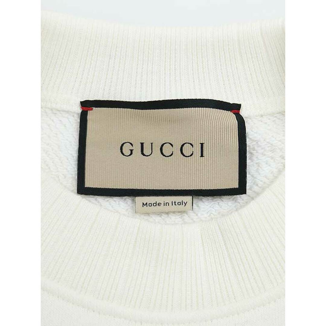 Gucci(グッチ)のGUCCI グッチ チェリーロゴ ポケットスウェットトレーナー ホワイト S レディースのトップス(トレーナー/スウェット)の商品写真