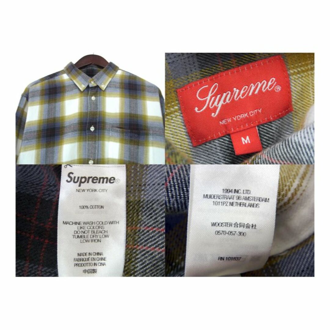 シュプリーム Supreme ■ 22SS 【 Brushed Plaid Flannel Shirt 】 ブラッシュド プレイド フランネル 長袖  シャツ w15797