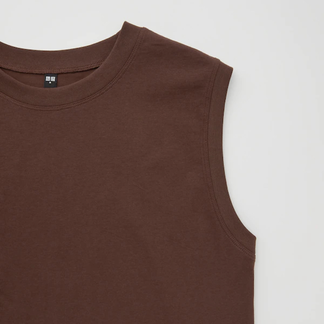 UNIQLO(ユニクロ)のユニクロ エアリズムコットンクルーネックＴ Lサイズ／レッド 新品タグ付き！ レディースのトップス(Tシャツ(半袖/袖なし))の商品写真