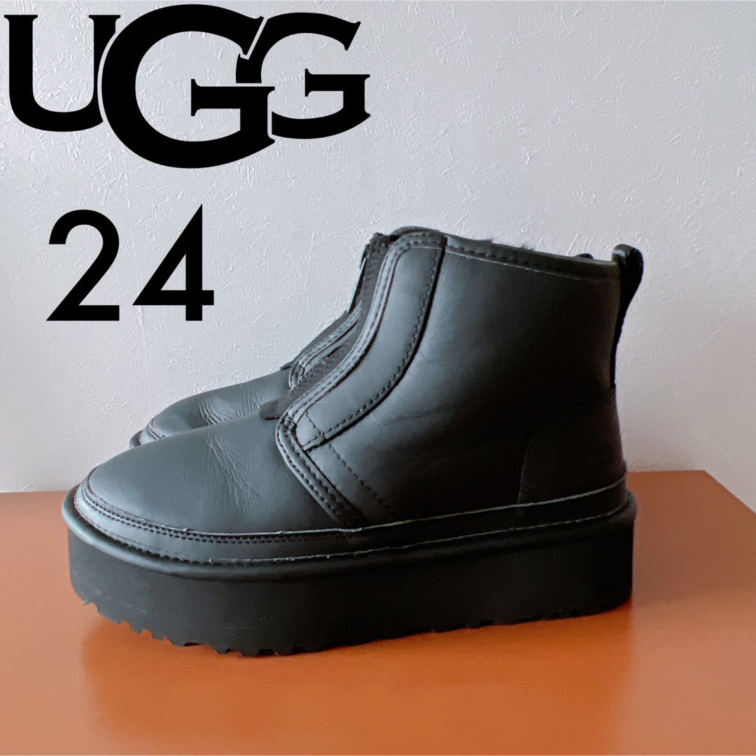 新品未使用　UGG ニューメル　プラットフォーム　24