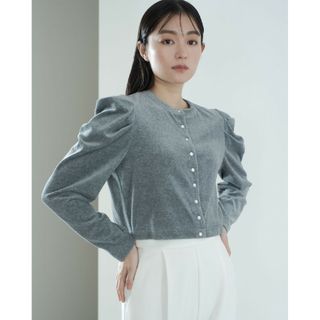 ドゥロワー(Drawer)の【完売品】 dolce. ドルチェ メゾンドドルチェ ベロアカーディガン(カーディガン)