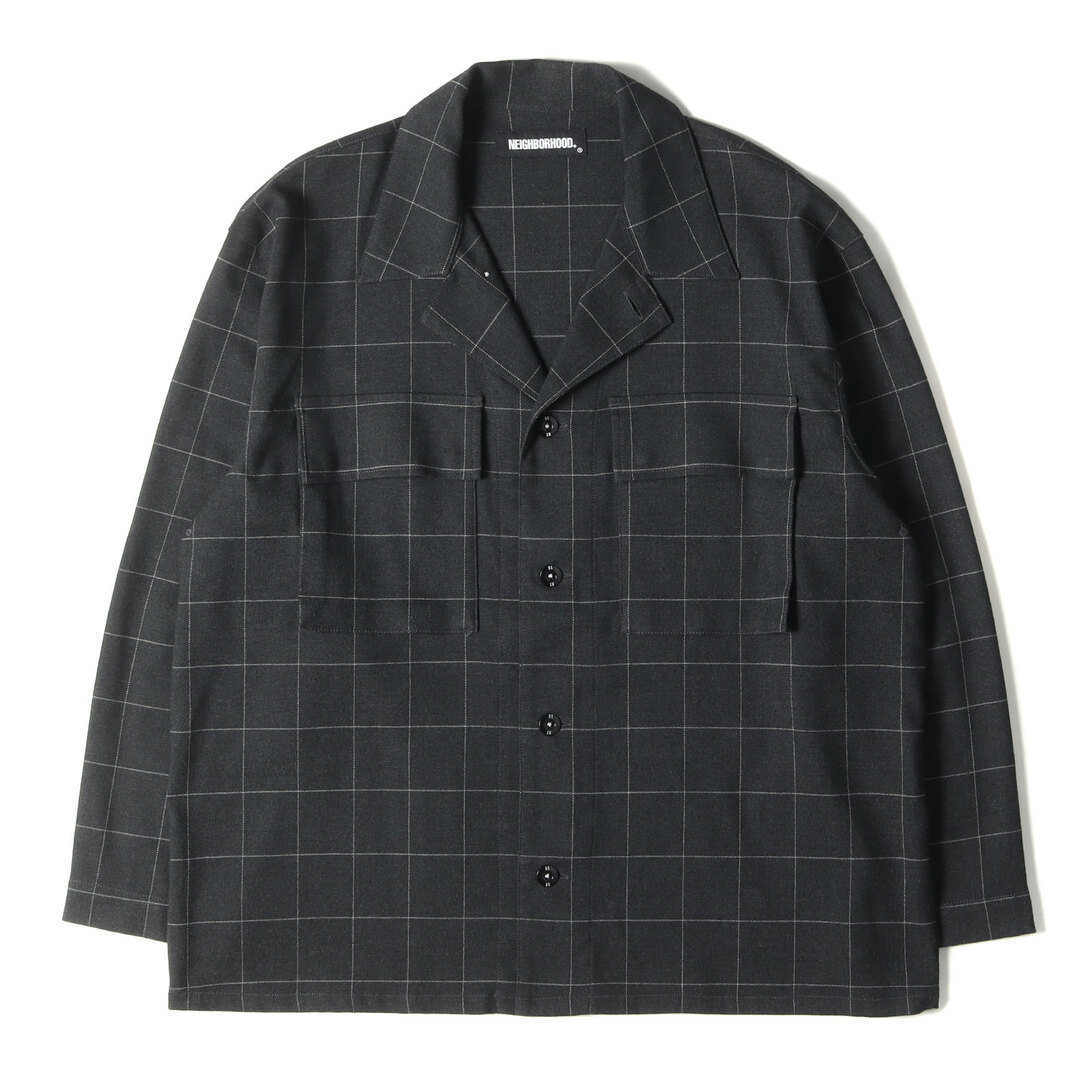 NEIGHBORHOOD ネイバーフッド シャツ サイズ:M 20AW グリッド柄 BDU ストレッチ ミリタリーシャツ 長袖 GRID BDU /  ER-SHIRT. LS チャコール トップス カットソー カジュアルシャツ ブランド【メンズ】【中古】 | フリマアプリ ラクマ