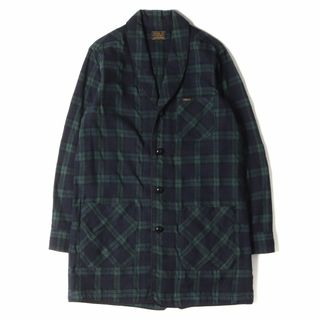 ネイバーフッド(NEIGHBORHOOD)のNEIGHBORHOOD ネイバーフッド コート サイズ:M チェック ウール ショールカラー コート DRESSING / CW-COAT グリーン ネイビー 緑 紺 アウター カジュアル ブランド【メンズ】【中古】(その他)