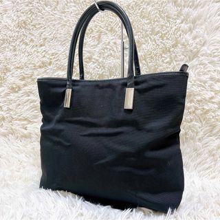 Gucci - 極美品 GUCCI トートバッグ レザー キャンバス gg柄 シマ