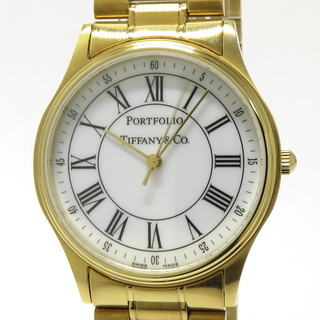 ティファニー(Tiffany & Co.)のTIFFANY＆CO ポートフォリオ ユニセックス 腕時計 クオーツ SS GP(腕時計(アナログ))