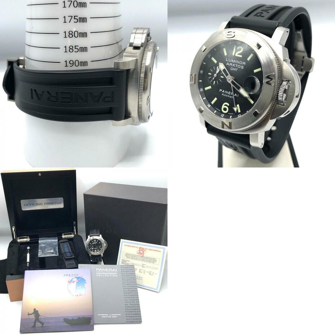 パネライ PANERAI ルミノール　アートクス　GMT PAM00186 ブラック SS メンズ 腕時計