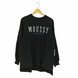 マウジー(moussy)のmoussy(マウジー) ロゴ刺繍 ビックシルエットスウェット レディース(パーカー)