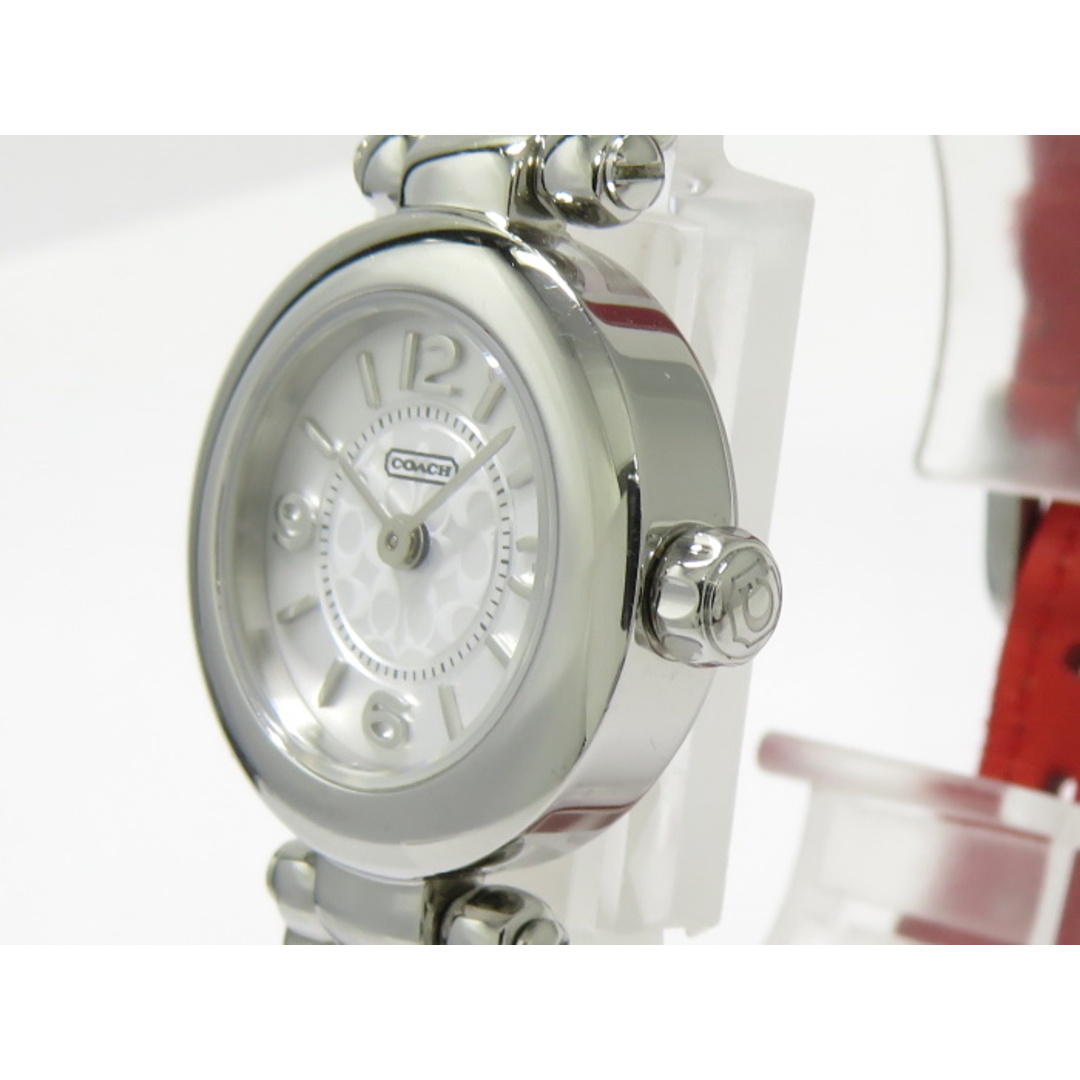 COACH(コーチ)のCOACH レディース 腕時計 クオーツ SS レザー シルバー文字盤 レディースのファッション小物(腕時計)の商品写真