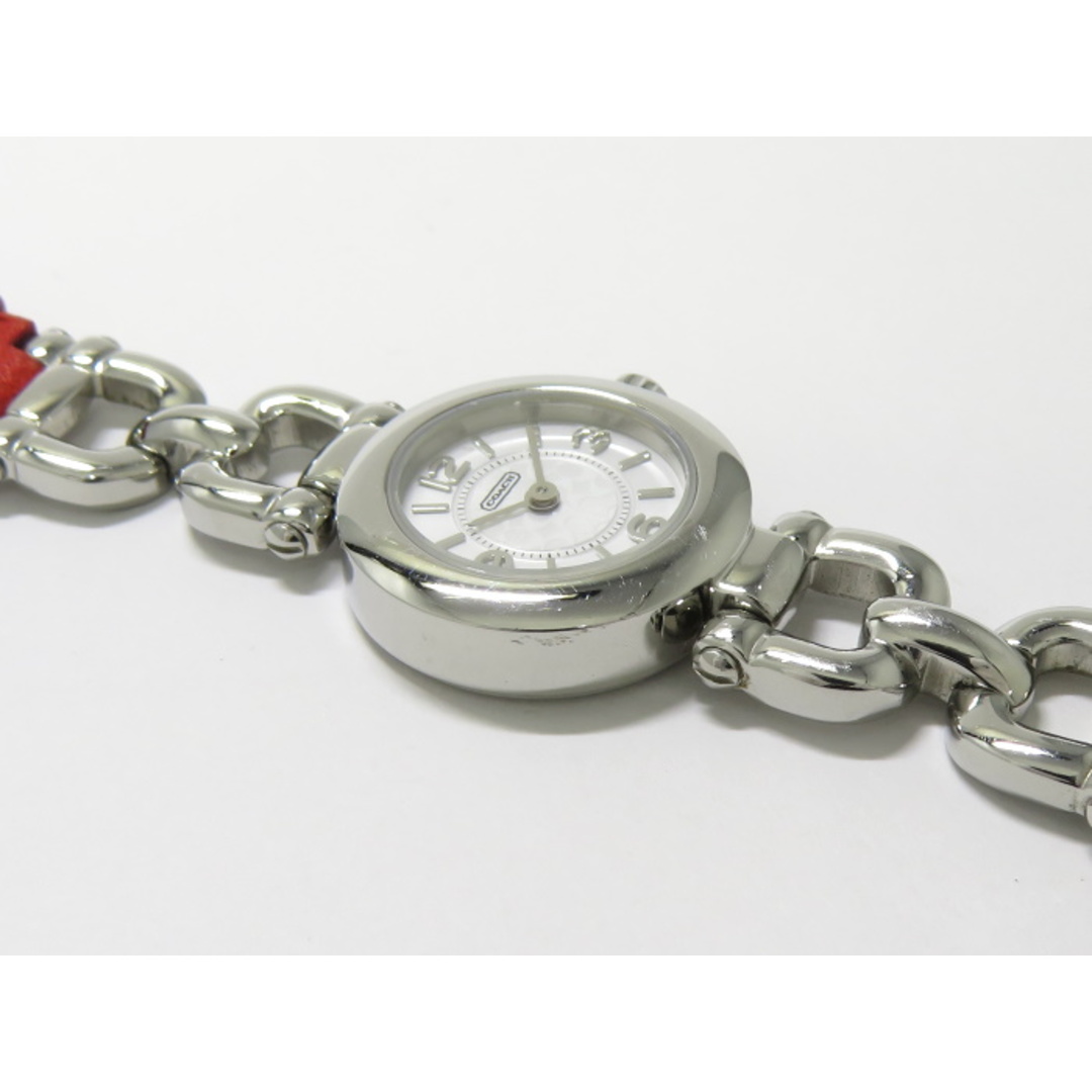 COACH(コーチ)のCOACH レディース 腕時計 クオーツ SS レザー シルバー文字盤 レディースのファッション小物(腕時計)の商品写真