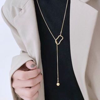 トゥデイフル(TODAYFUL)のsaleゴールド】ステンレス　スネークチェーン　ロングネックレス(ネックレス)