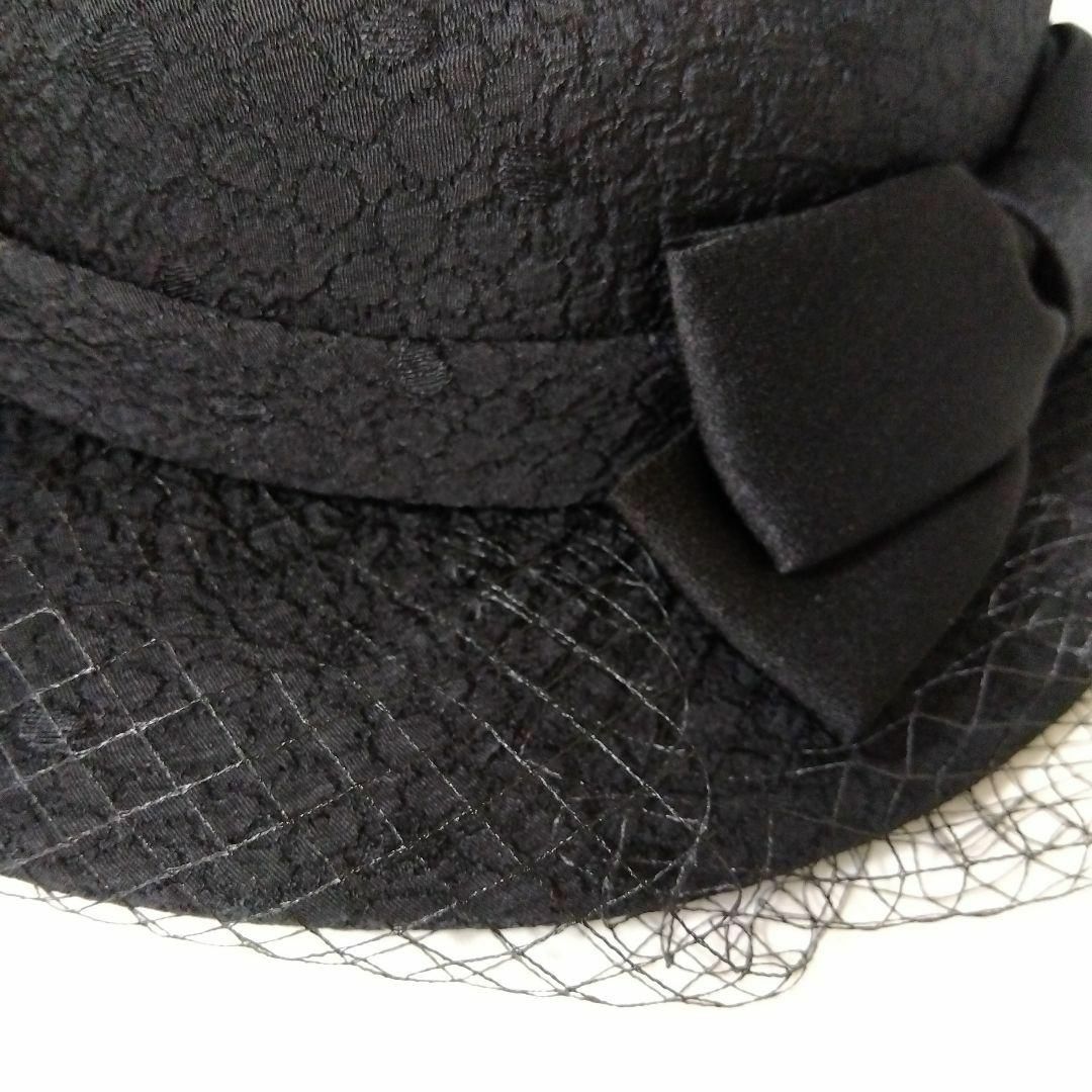 Maxim(マキシン)の【美品】Maxim　マキシン　日本製　トークハット　ハット 帽子 ブラック レディースの帽子(ハット)の商品写真