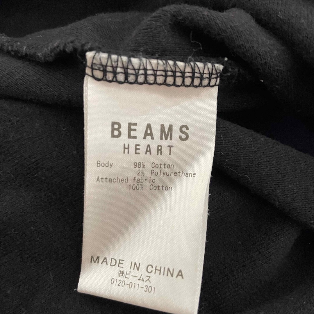 BEAMS(ビームス)のBEAMS HEART 半袖　Tシャツ　黒　サイズＬ メンズのトップス(Tシャツ/カットソー(半袖/袖なし))の商品写真