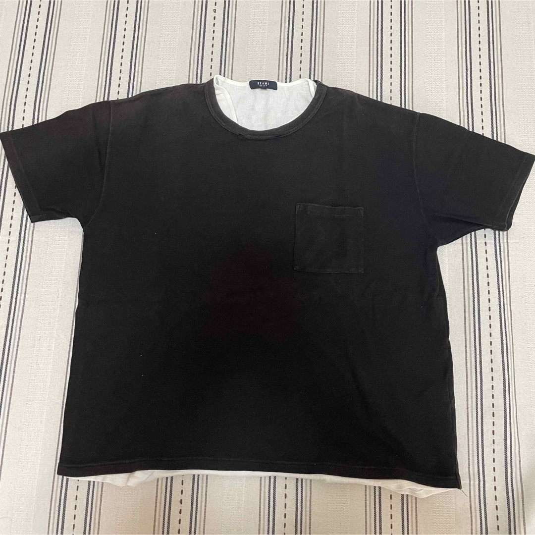 BEAMS(ビームス)のBEAMS HEART 半袖　Tシャツ　黒　サイズＬ メンズのトップス(Tシャツ/カットソー(半袖/袖なし))の商品写真