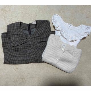 プティマイン(petit main)のpetit mainワンピースなど、90サイズ 3点セット(ワンピース)