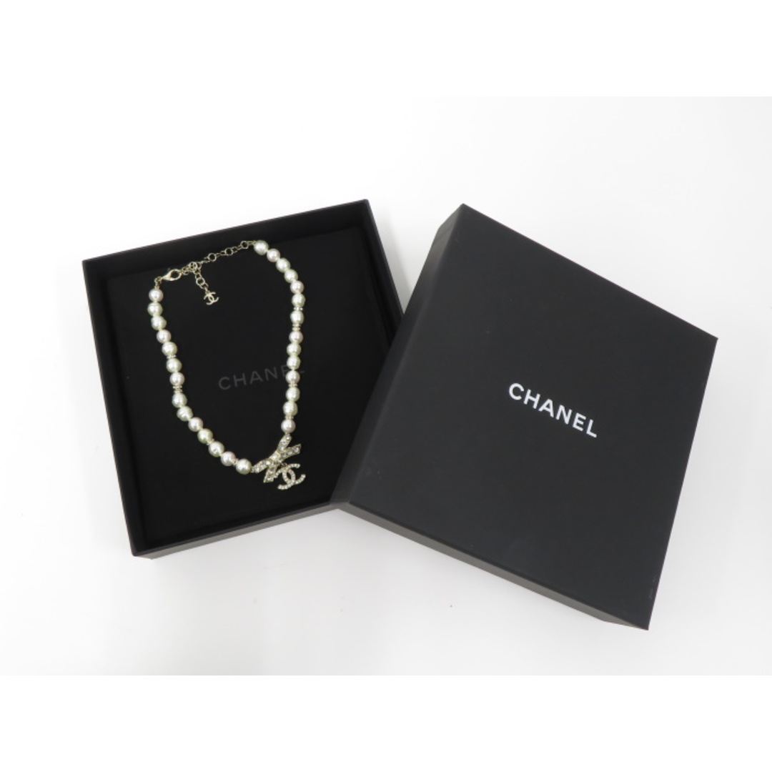 CHANEL - CHANEL チョーカー ネックレス ココマーク リボン CHANEL - CHANEL チョーカー ネックレス ココマーク リボン