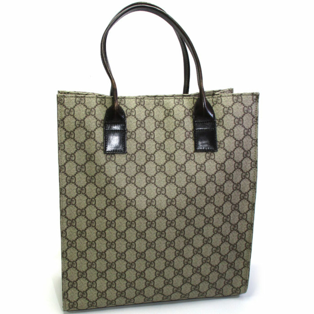 GUCCI GGスプリーム トートバッグ PVC レザー ベージュ ブラウン- GUCCI GGスプリーム トートバッグ PVC レザー ベージュ ブラウン-