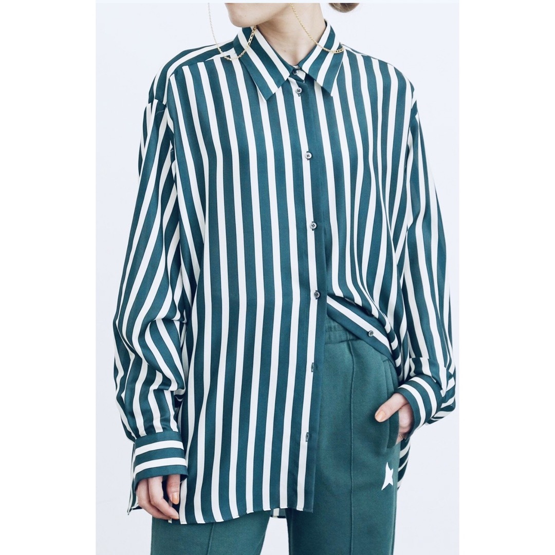 【INDRESS/インドレス】Silk Stripe SHIRT