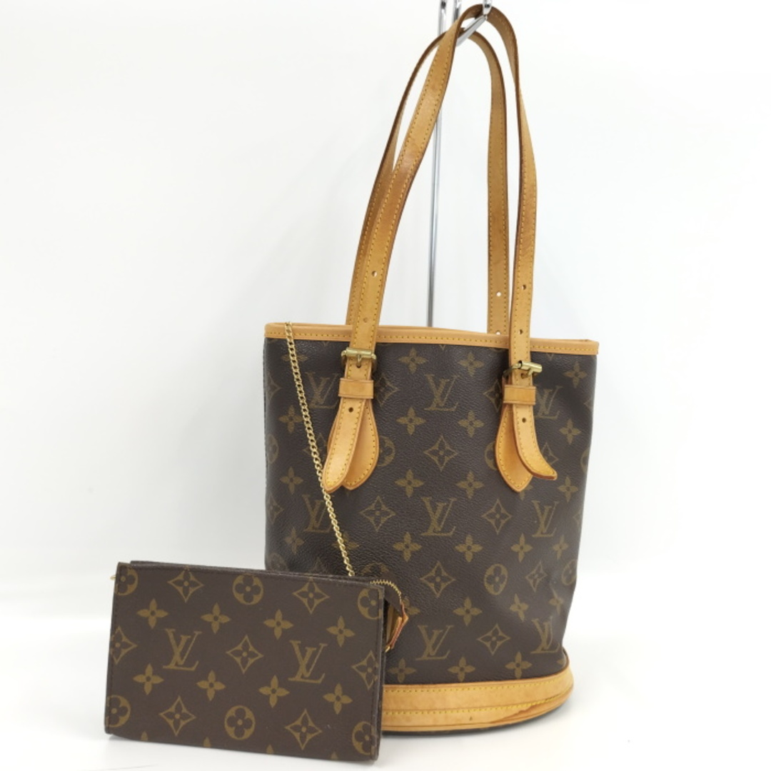 LOUIS VUITTON バケットPM トートバッグ モノグラム ブラウン-