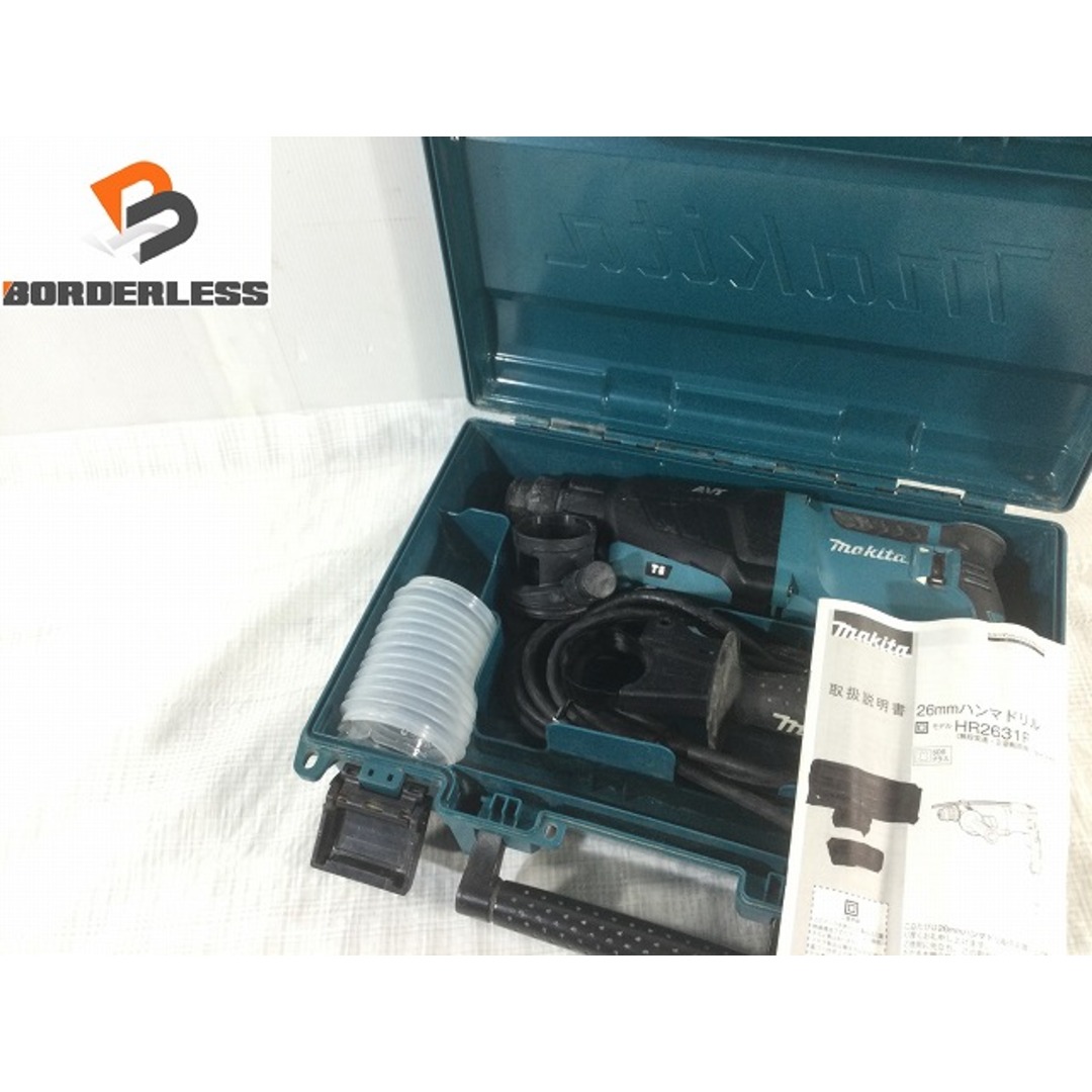 ☆品☆makita マキタ 100V 26mm ハンマドリル HR2631F ケース付 SDSプラス ハンマードリル 穴あけ 穿孔 79792バイク