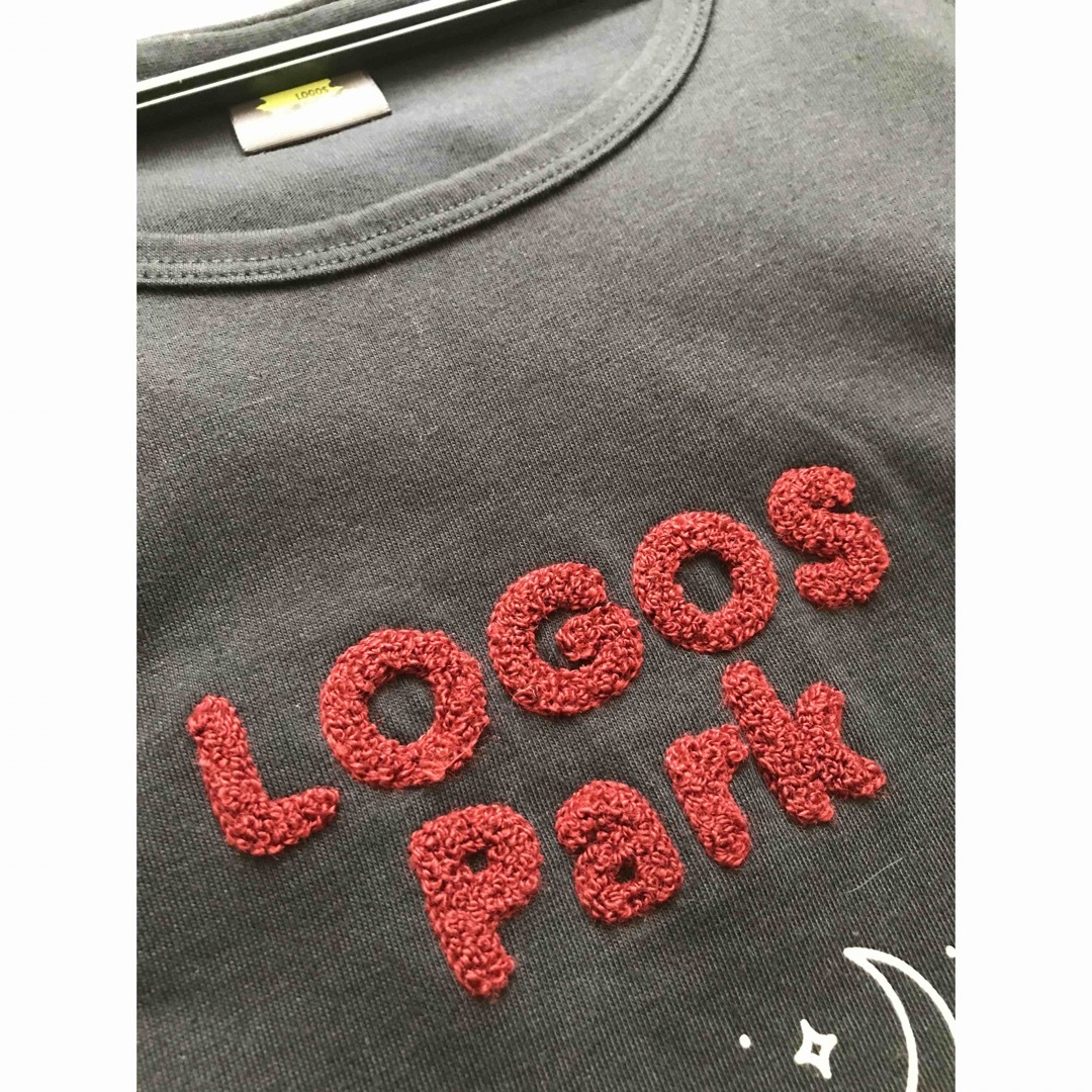 LOGOS(ロゴス)のロゴがかわいい　LOGOS Park 紺色長袖Tシャツ レディースのトップス(Tシャツ(長袖/七分))の商品写真