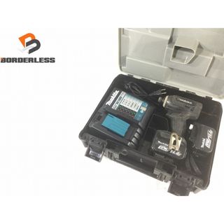 マキタ(Makita)の☆中古品☆makita マキタ 14.4V 充電式インパクトドライバ TD138DRFXB バッテリー2個(14.4V 3.0Ah) 充電器 ケース付き 80405(工具)