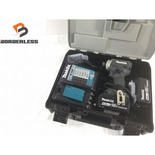 マキタ(Makita)の☆中古品☆makita マキタ 18V 充電式インパクトドライバー TD171DRGXB 黒/ブラック バッテリー2個(6.0Ah) 充電器 ケース付 80553(工具)