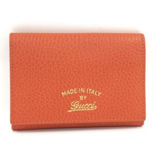 Gucci - GUCCI 二つ折り スウィング カードケース レザー オレンジ