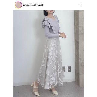 22AW AnMILL アンミール オリジナルフロッキースカート(ロングスカート)