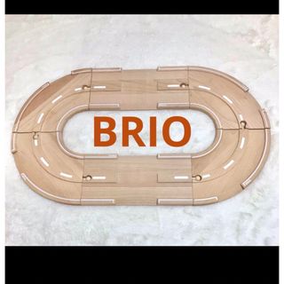 ブリオ(BRIO)のBRIO ブリオ　カーブ道路４枚　直線道路3枚　クレーンセット(鉄道模型)