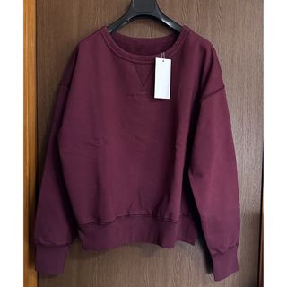 マルタンマルジェラ(Maison Martin Margiela)のM新品 メゾン マルジェラ リバースロゴ スウェット シャツ バーガンディ(スウェット)