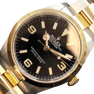 ロレックス(ROLEX)の　ロレックス ROLEX エクスプローラー1 124273 ブラック  K18YG×SS メンズ 腕時計(その他)
