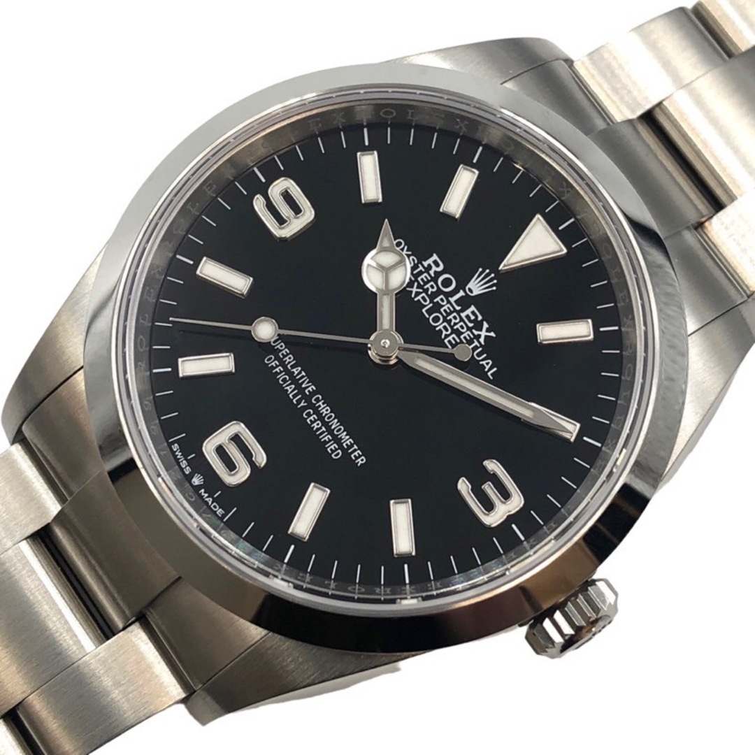 ロレックス ROLEX エクスプローラー1 124270 ブラック SS メンズ 腕時計