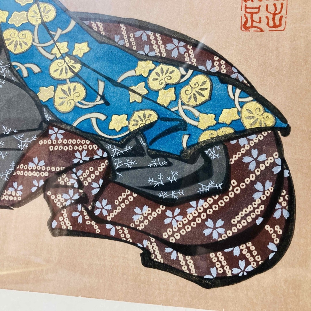 約48cm幅浮世絵 葛飾北斎 木版画 共栄堂版製 彫摺名 あり