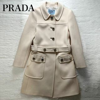 PRADA - 美品 プラダ PRADA コート トレンチコート ベルト付き 無地