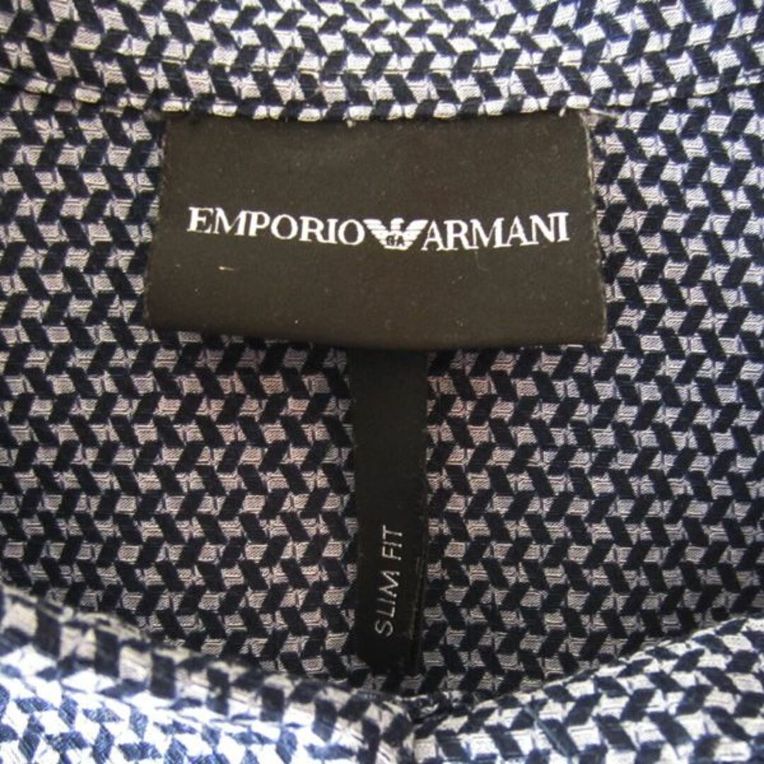 超美品　エンポリオアルマーニ　EMPORIO ARMANI　チェック柄長袖シャツ