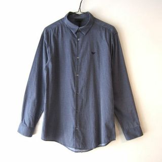 GIORGIO ARMANI 80s 90s シワ 加工 レーヨン シャツ M