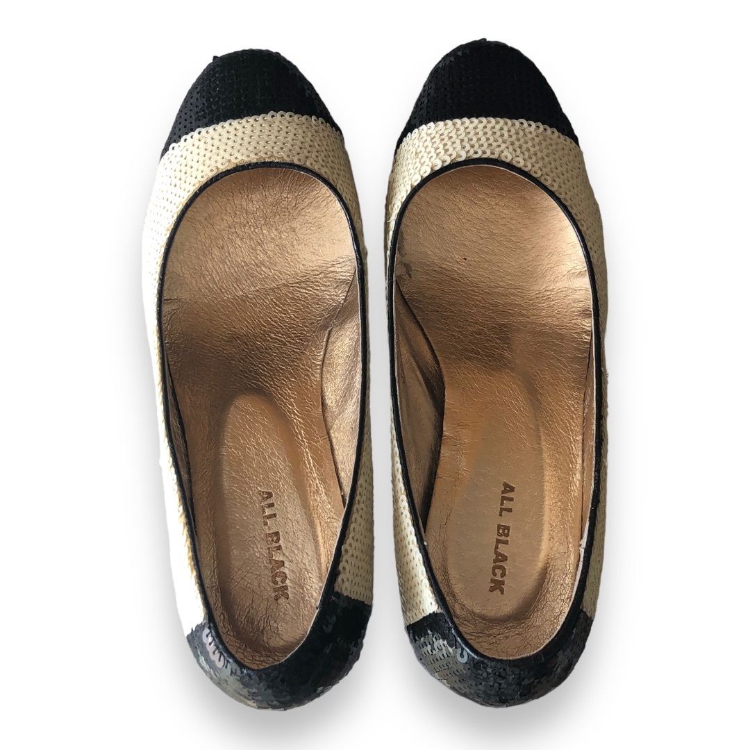 ALL BLACK スパンコール モノクロコンビ ハイヒール 23cm レディースの靴/シューズ(ハイヒール/パンプス)の商品写真