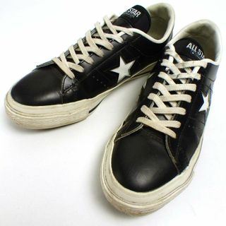 25 良品 converse コンバース ワンスター 黒 白 1C045