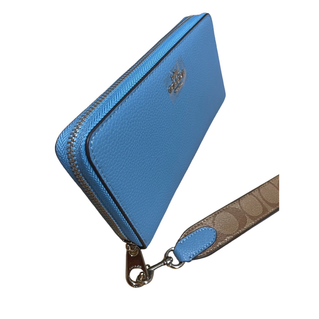 COACH - COACH コーチ ブルー 長財布 レザー 本革 未使用品の通販 by