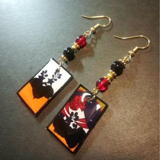 【和風】花札ピアス（イヤリング）（桐）【着物】【和装】【サブカル】(ピアス)