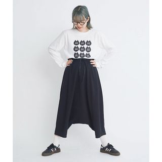 IamI   Waist frill 2way サルエルパンツ　ブラック