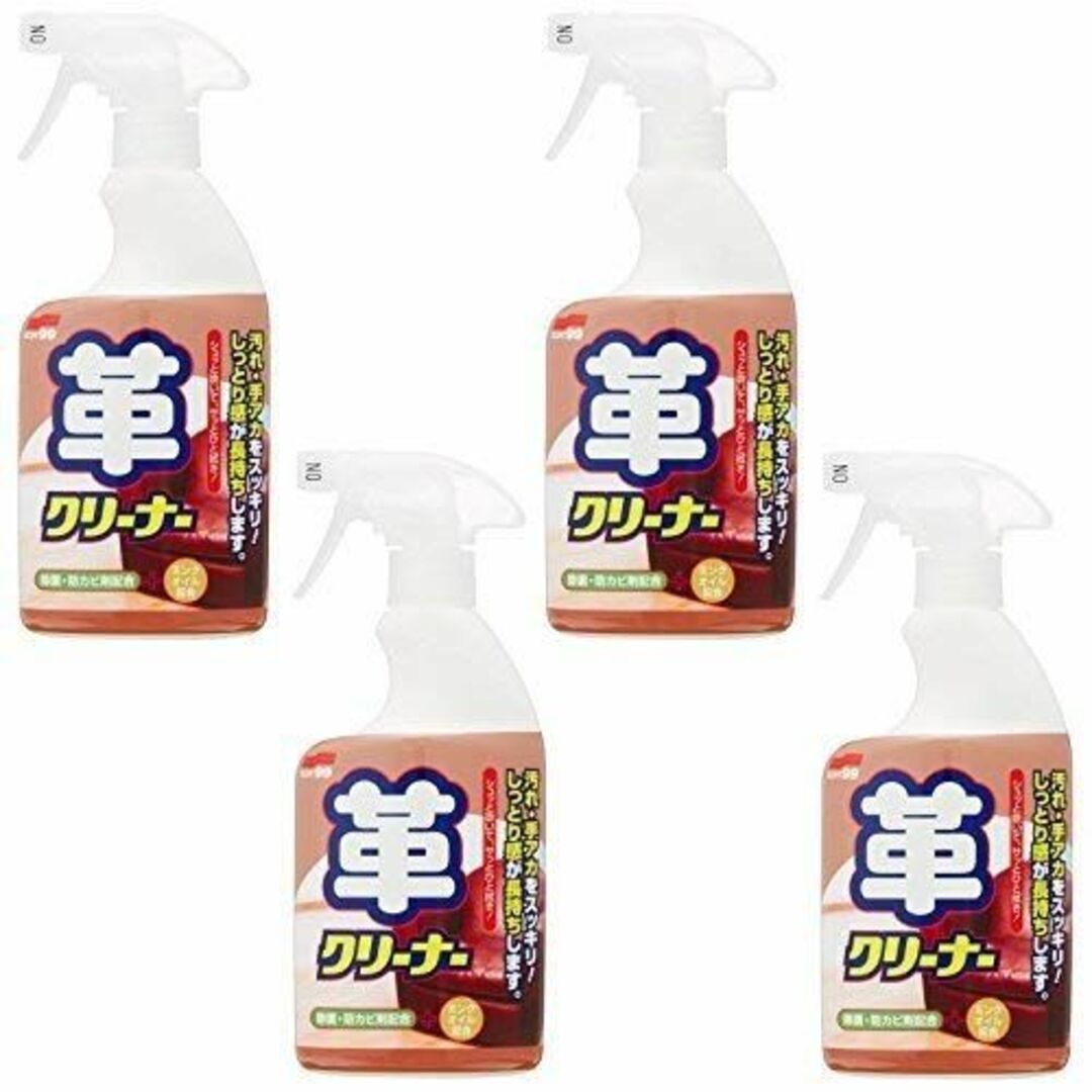 まとめ買いソフト99 しっとり長持ち! 革クリーナー 400ml×4個