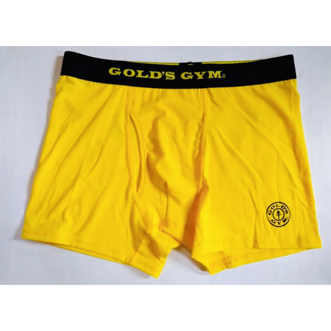 GOLD'S GYM(ゴールドジム)の【残り１点】大人気ゴールドジム　ボクサーブリーフ　Mサイズ　濃黄色×黒色の2枚♪ メンズのアンダーウェア(ボクサーパンツ)の商品写真