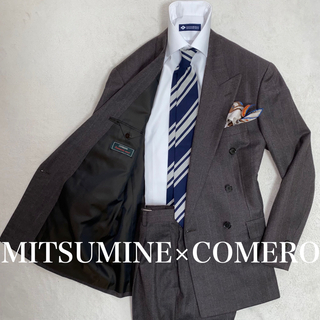 ミツミネ(Mitsumine)のMITSUMINE イタリア生地COMERO使用　L位　ダブルスーツ　光沢高級感(セットアップ)